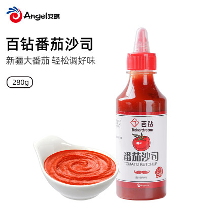 百钻番茄沙司 家用烘焙烹饪炸鸡薯条披萨寿司番茄酱挤压瓶装280g