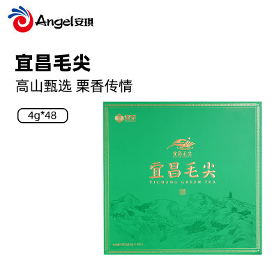 预售【宜茶】宜昌毛尖192g(4g*48)/盒 茶叶 绿茶（带手提袋）