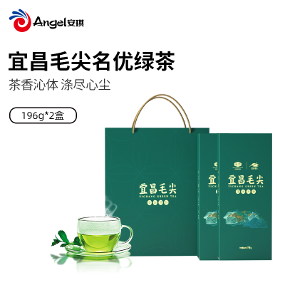 茶叶-宜昌毛尖（采花宜品）名优绿茶196g*2盒