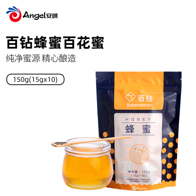 百钻蜂蜜百花蜜 家用做甜品原料便携奶茶冲饮蜜糖小袋装150g